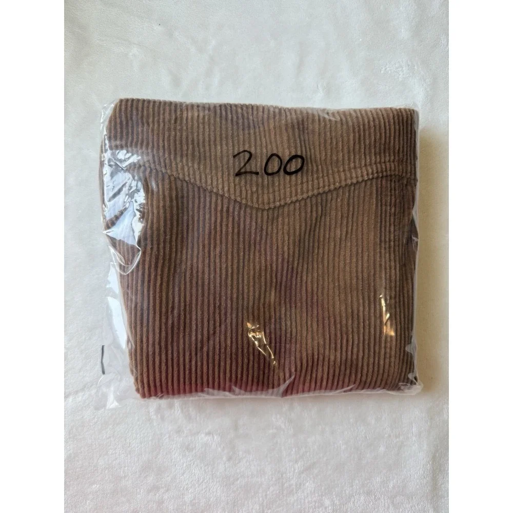 She + Sky Brown Corduroy Button-Front Pocket Mini‎ Skirt Women's Size M Preppy